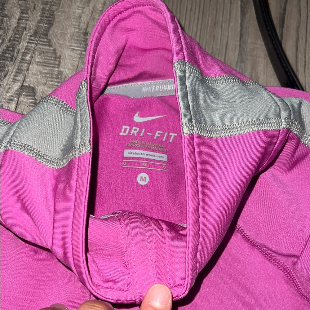 Nike women’s Pink and Gray Half-Zip Pullover - Picture 3 of 4
